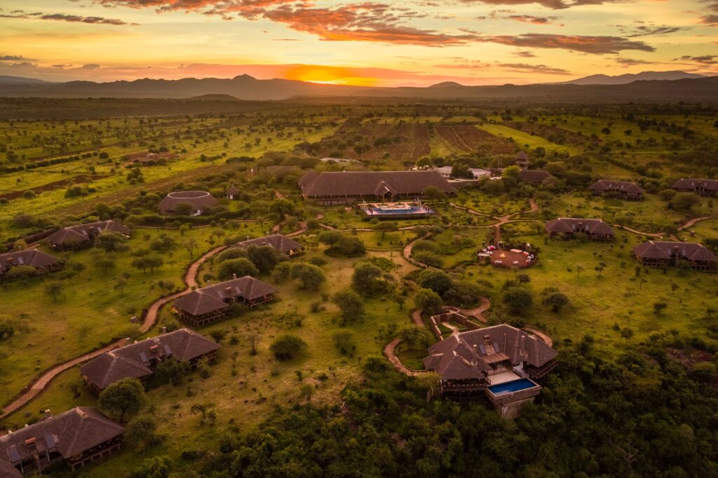 Stunning panoramic view from Lake Manyara Kilimamoja Lodge overlooking the Rift Valley