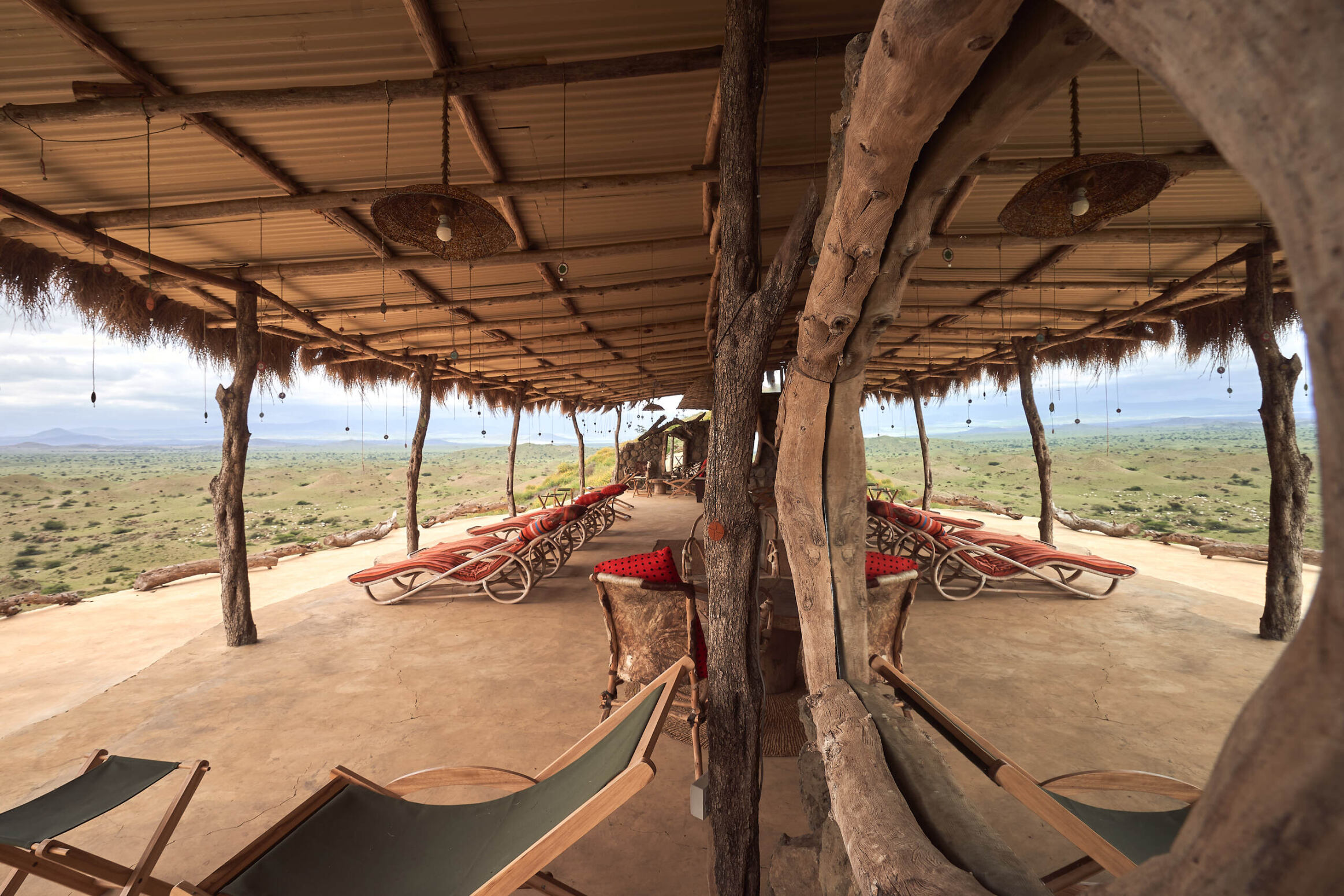 Guests relaxing at the lodge