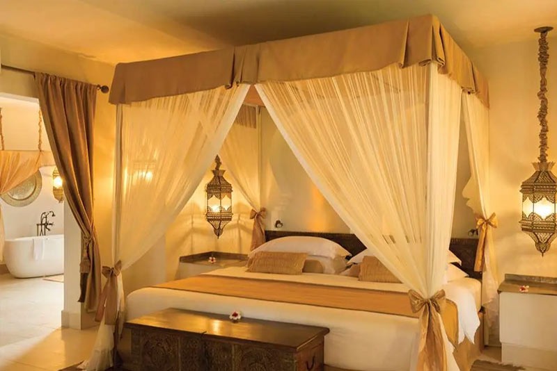 Twilight ambiance at Baraza Resort's oceanfront area