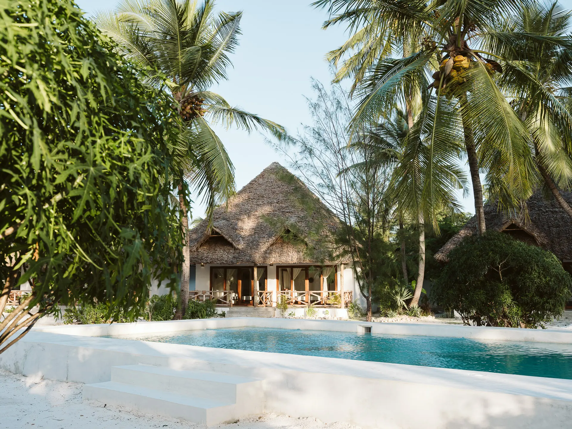 Guests enjoying the paradise beach near Joy of Zanzibar