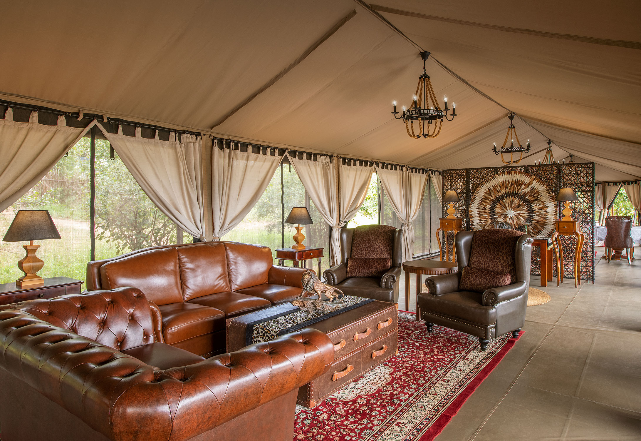 View from the lodge overlooking the Tarangire River or Silale Valley