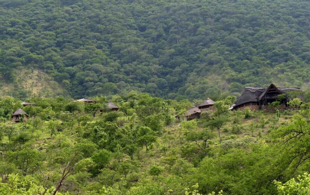 Sunset view over the Ruaha landscape from Ruaha Hiltop Lodge