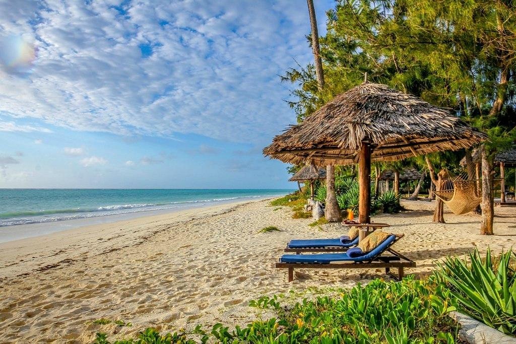 Lush tropical gardens surrounding the villas at Anna of Zanzibar