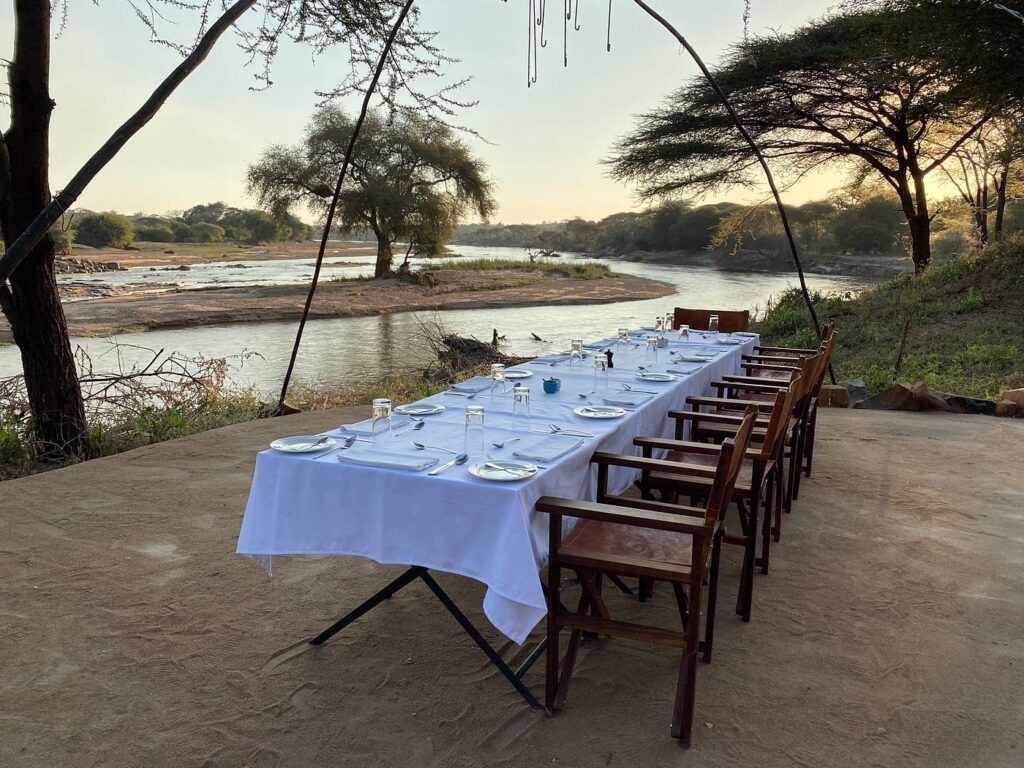 Sunset view from the campfire at Asanja Ruaha Camp