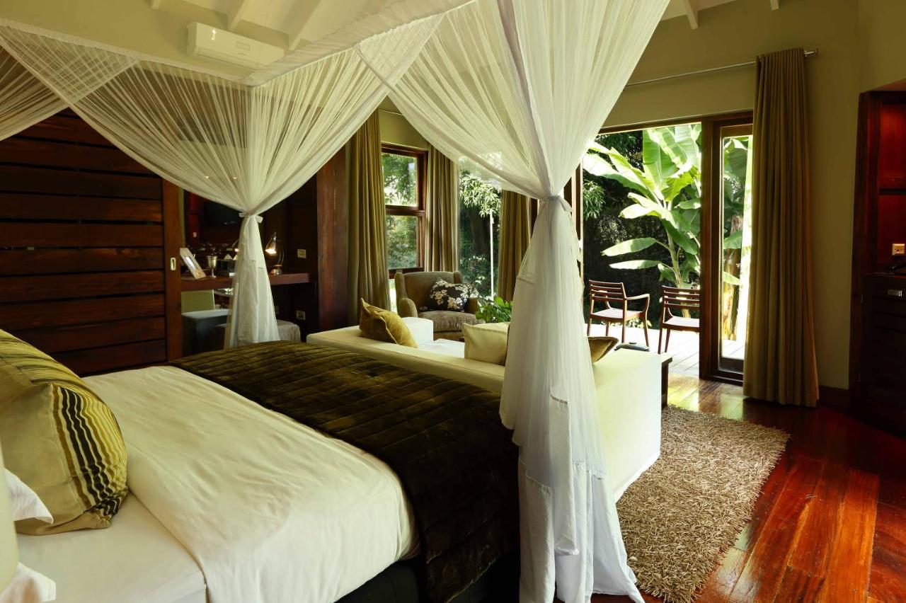 View of Lake Duluti or the lush forest from the lodge grounds