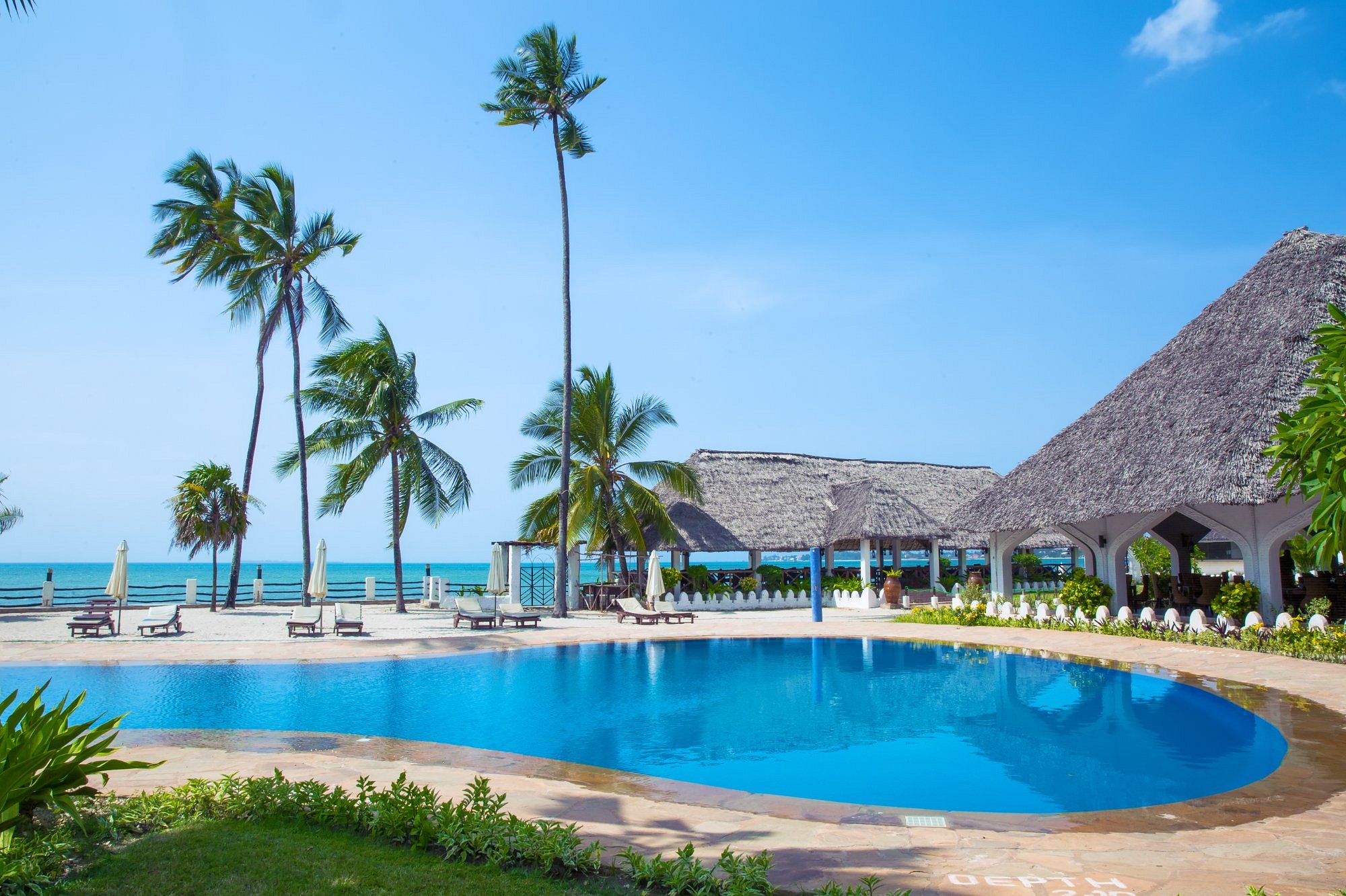 The expansive swimming pool area at Zanzibar Beach Resort