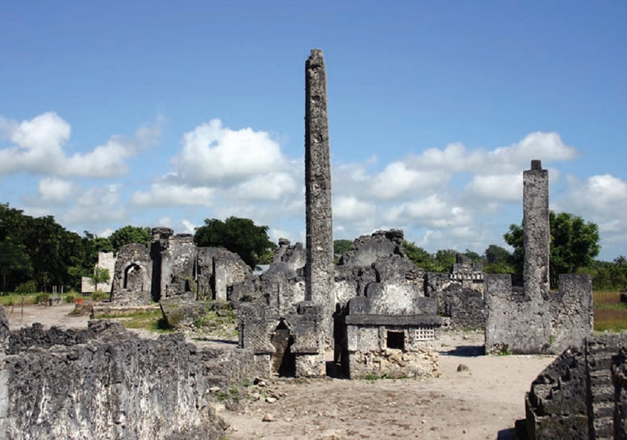 Interior of the historic Catholic Mission church in Bagamoyo, a site of significant history.