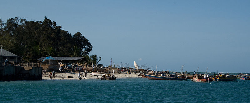 Coco Beach in Dar es Salaam with locals enjoying the oceanfront.