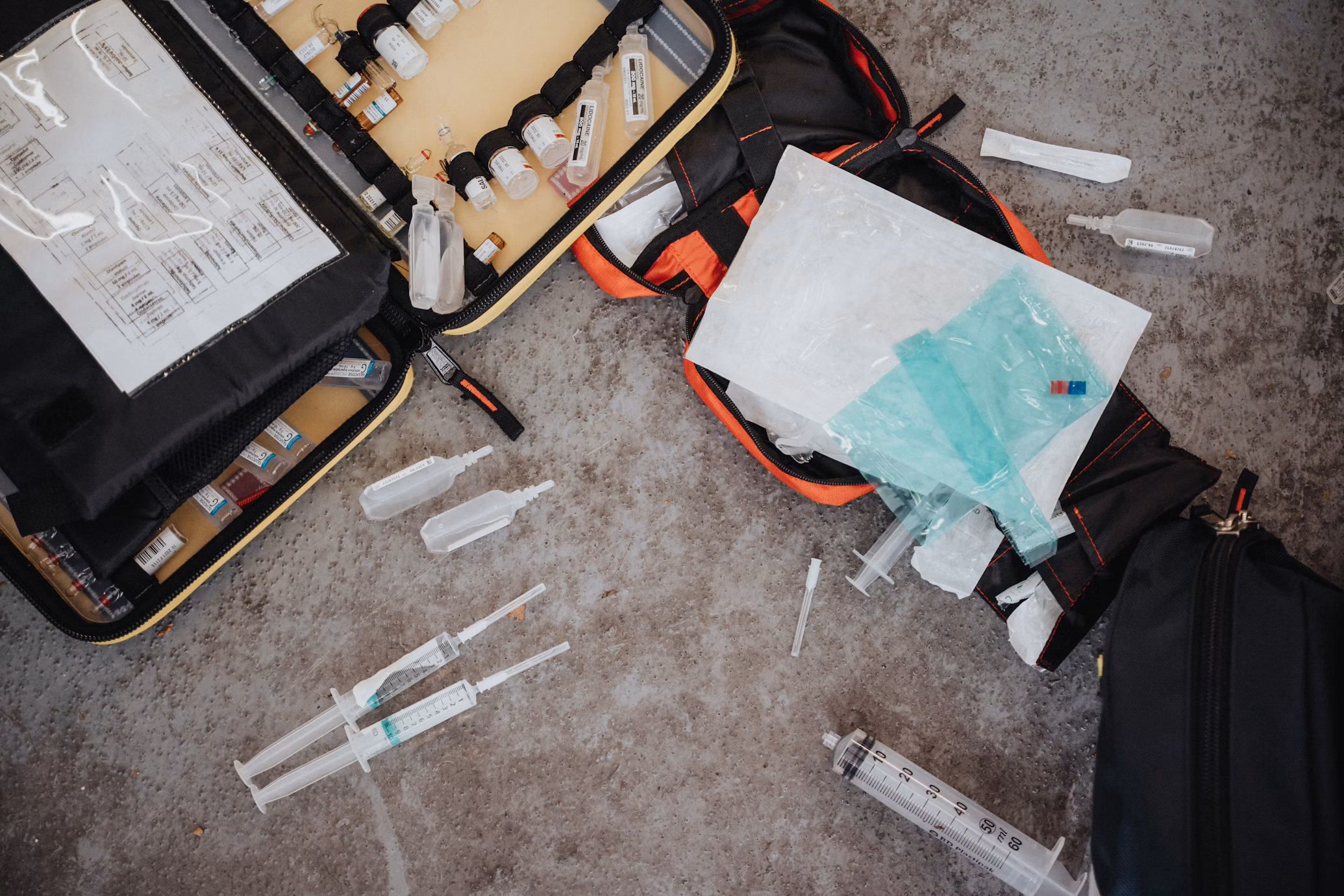 Well-stocked travel first-aid kit for a safari.