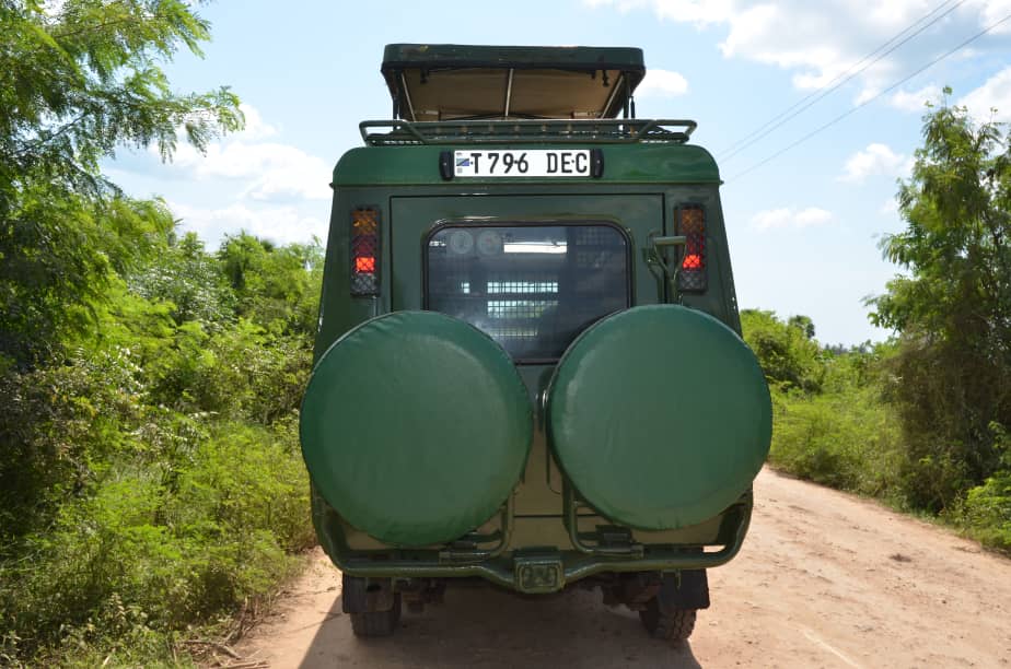 Interior of a safari vehicle